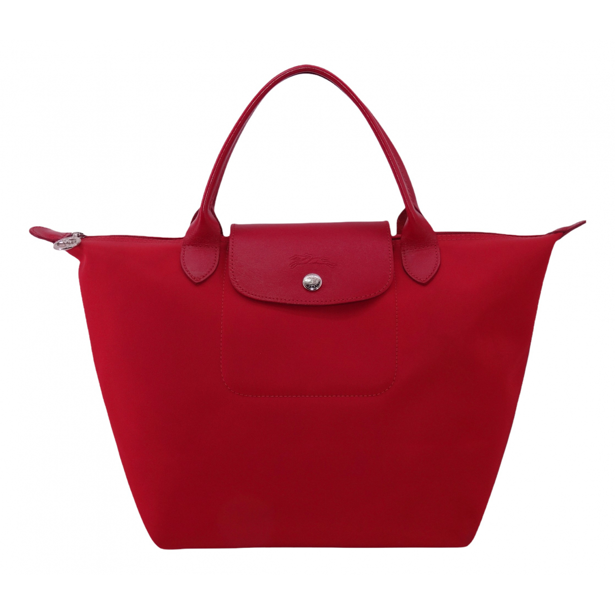 longchamp red leather tote